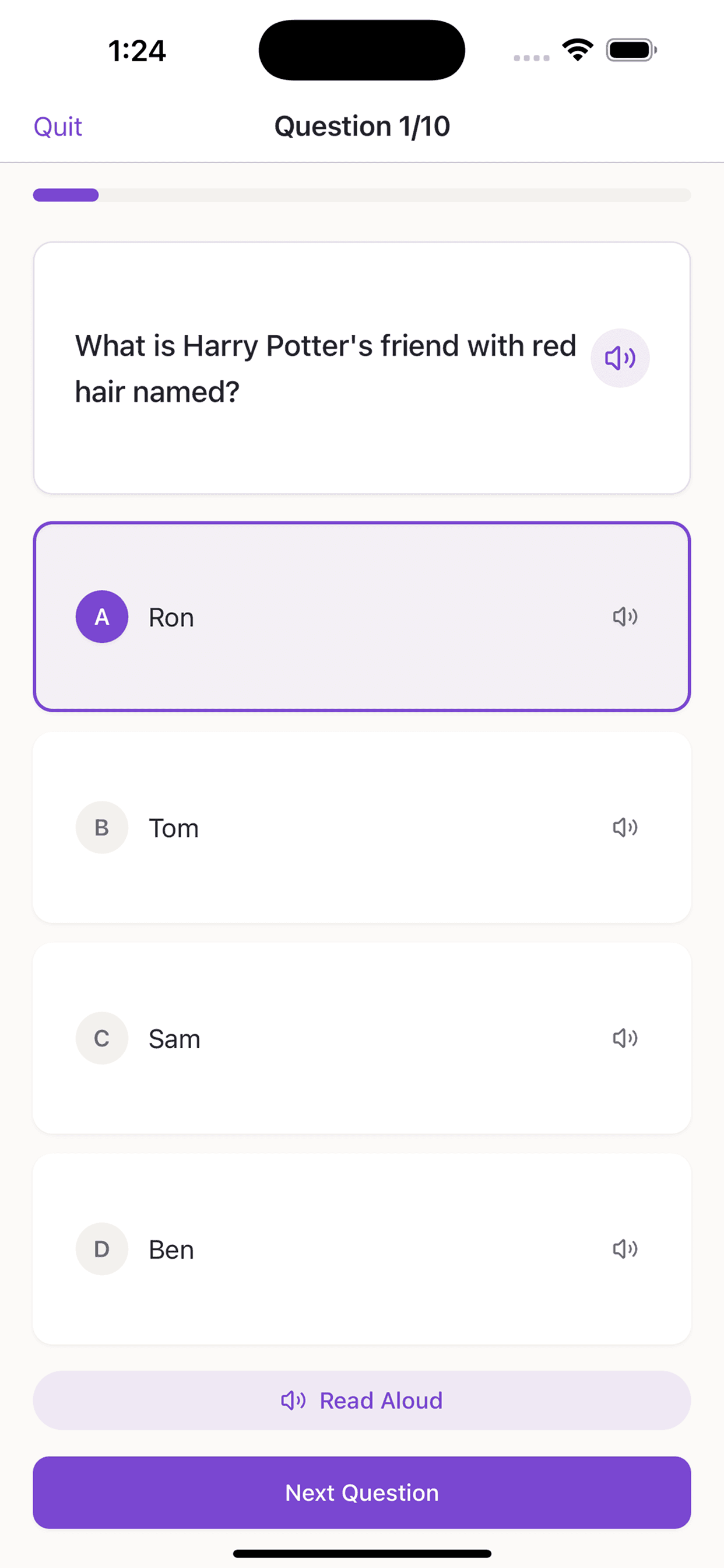 Quiz question